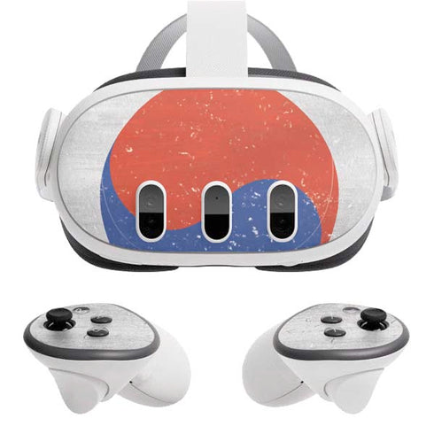 South Korean Flag Distressed Meta Quest 3  Skin